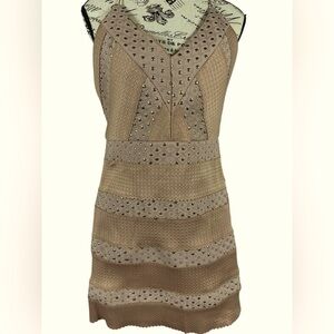TOP SHOP PLUNGE STUDDED DETAIL MINI DRESS sz 6